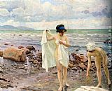 Paul Gustave Fischer Badende Kvinder painting